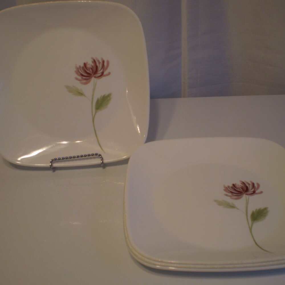 CORELLE SQUARE SET OF SALAD PLATES